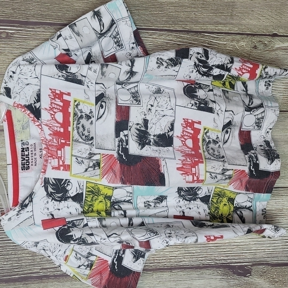 Seven Souls Anime T Shirt Girls Crop Sz XL 18